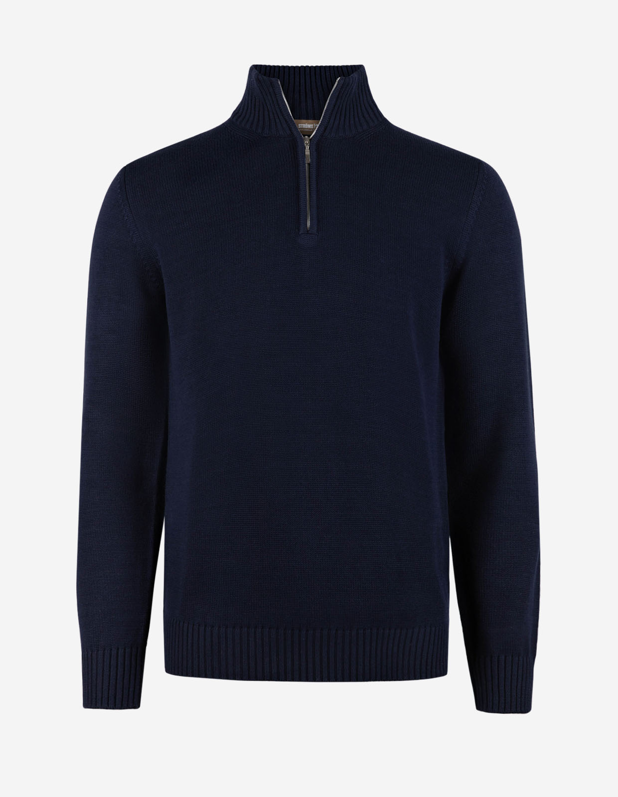 Half Zip Chunky Tröja Bomull Navy
