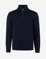 Half Zip Chunky Tröja Bomull Navy