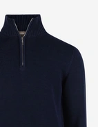 Half Zip Chunky Tröja Bomull Navy