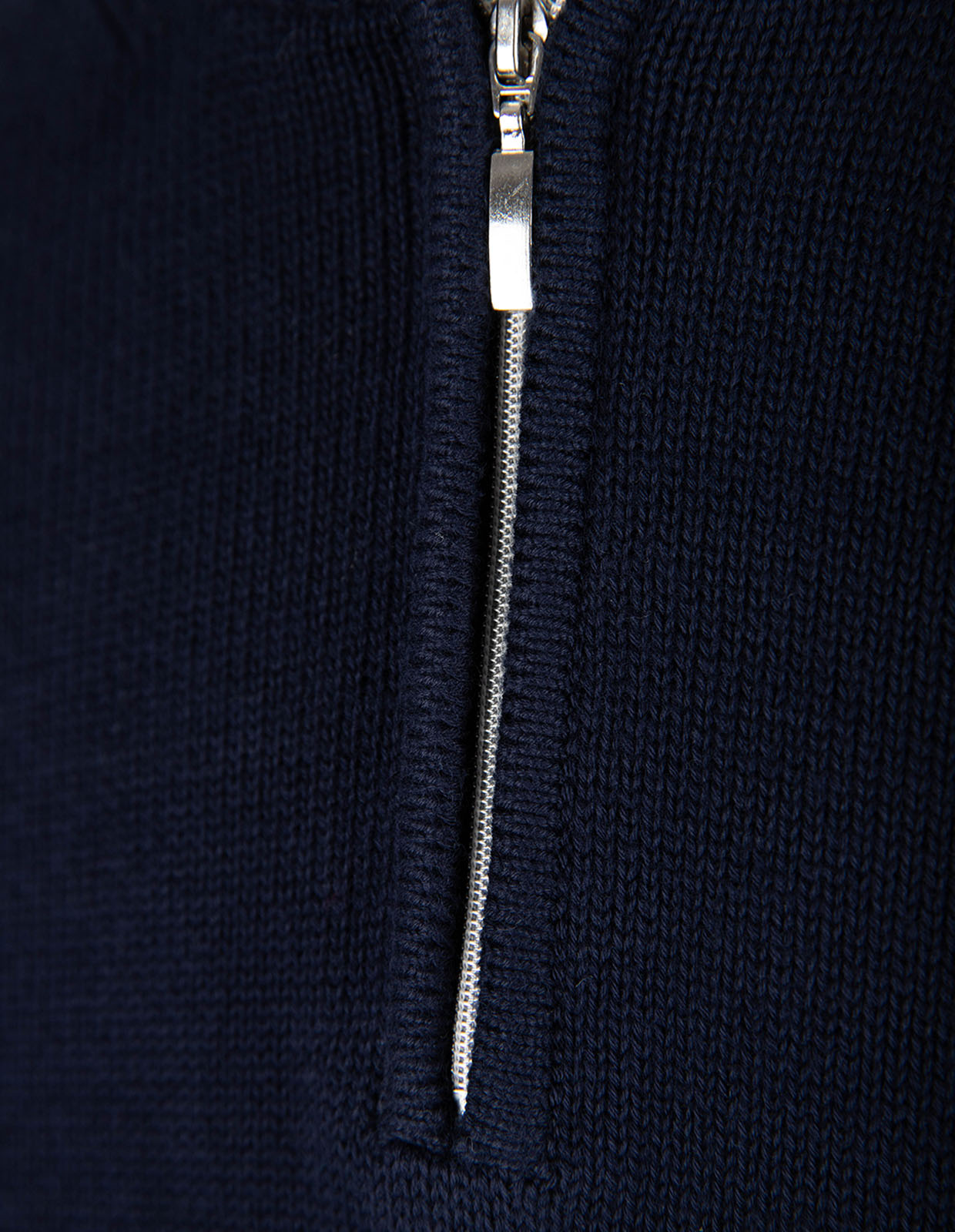 Half Zip Chunky Tröja Bomull Navy