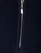 Half Zip Chunky Tröja Bomull Navy