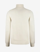 Half Zip Chunky Tröja Bomull Benvit