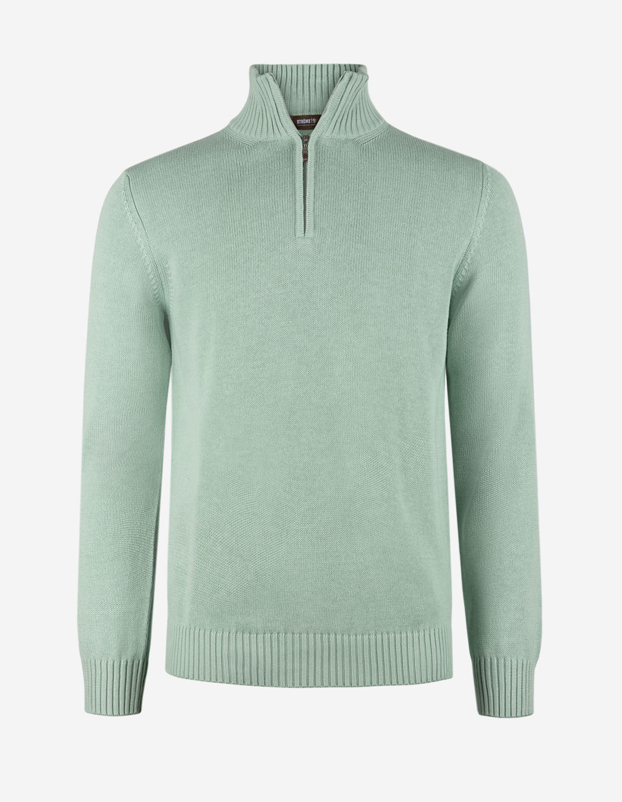 Half Zip Chunky Tröja Bomull Grön