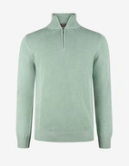 Half Zip Chunky Tröja Bomull Grön