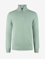 Half Zip Chunky Tröja Bomull Grön