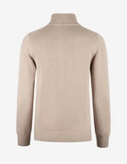 Half Zip Chunky Tröja Bomull Beige