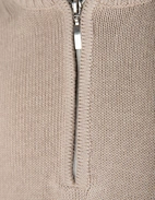 Half Zip Chunky Tröja Bomull Beige
