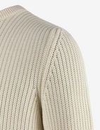 Fisherman Tröja Rundhals Bomull Benvit