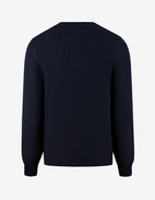 Fisherman Tröja Rundhals Bomull Navy