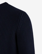 Fisherman Tröja Rundhals Bomull Navy