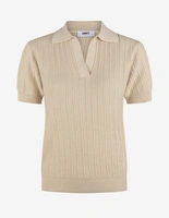 Anette Open Polo Piké Beige