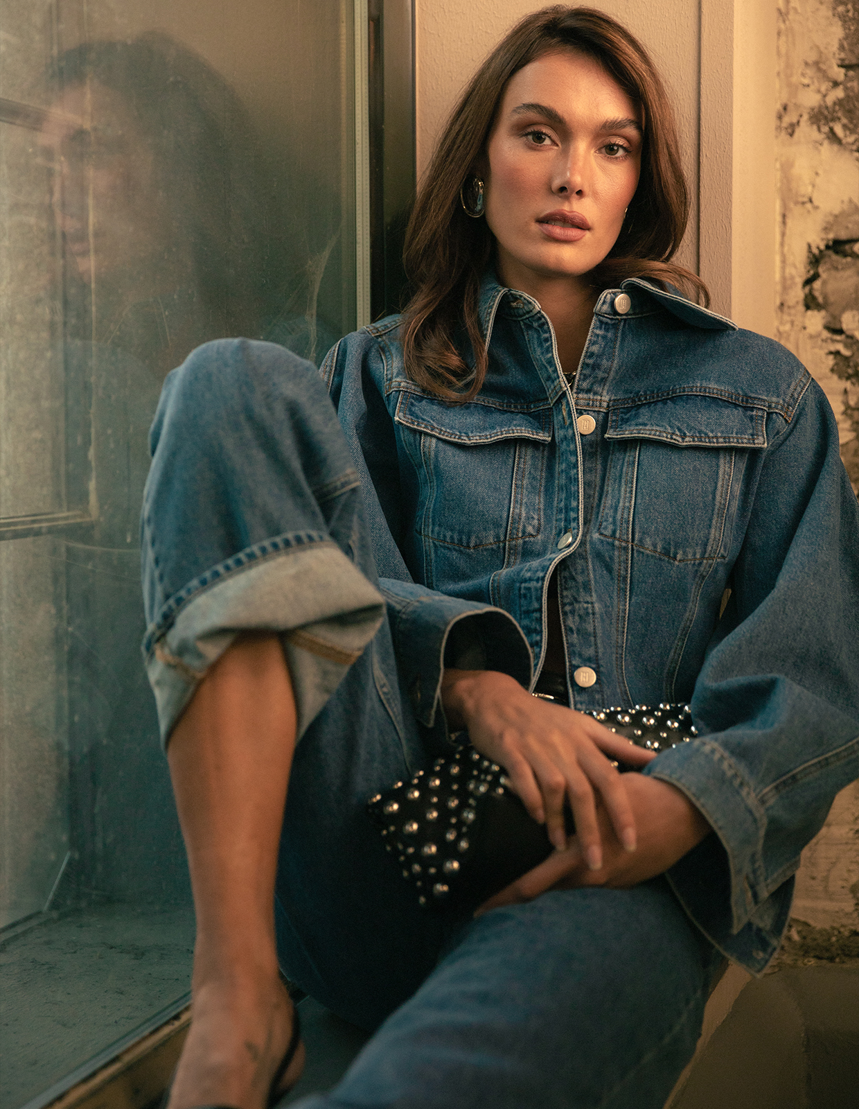 Villies Jeansjacka Denimblå