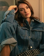 Villies Jeansjacka Denimblå