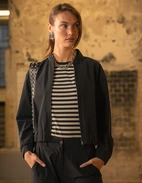 Venaco T-Shirt Benvit/Svart