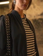 Venaco T-Shirt Benvit/Svart