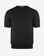 T-shirt Finstickad Bomull Svart