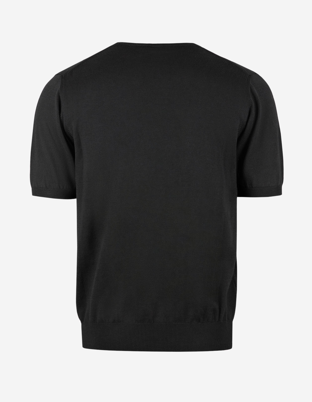 T-shirt Finstickad Bomull Svart