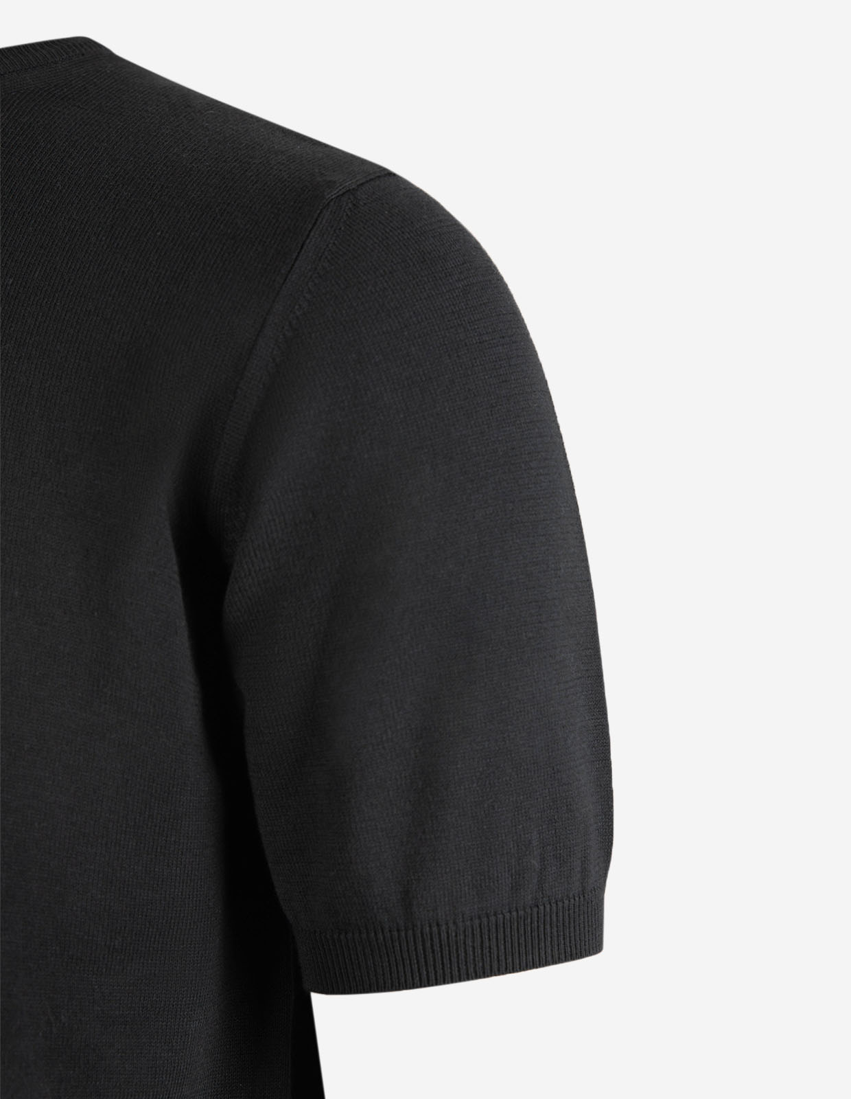 T-shirt Finstickad Bomull Svart