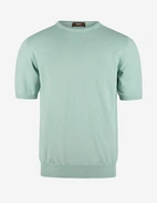 T-shirt Finstickad Bomull Grön