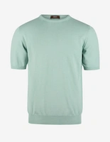 T-shirt Finstickad Bomull Grön