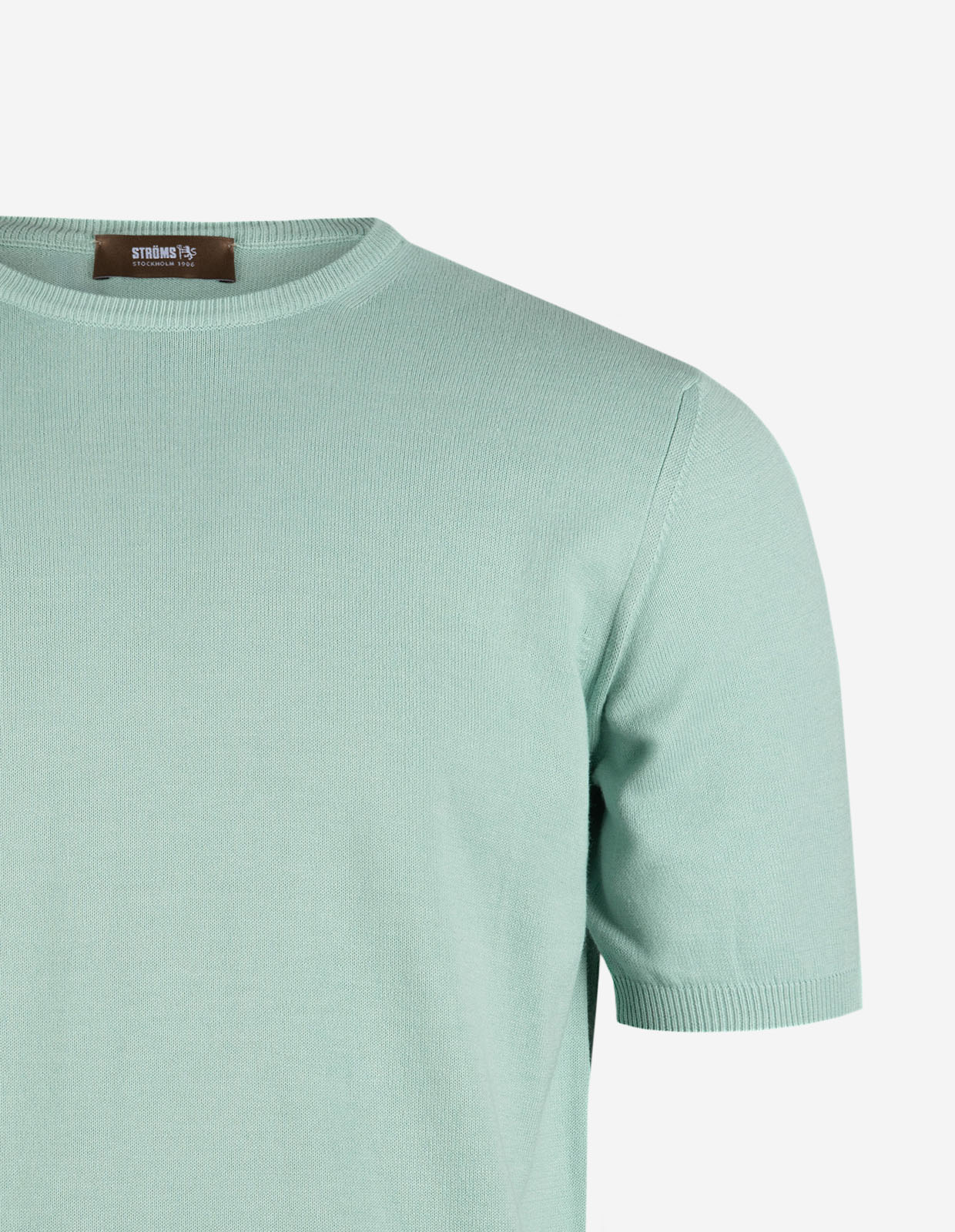 T-shirt Finstickad Bomull Grön