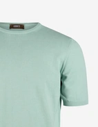 T-shirt Finstickad Bomull Grön