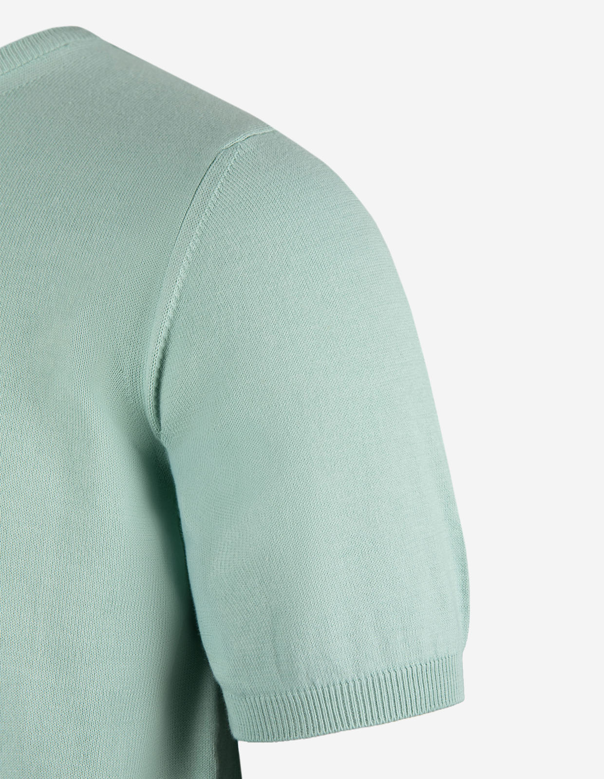 T-shirt Finstickad Bomull Grön