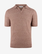 Open Polo Linne/Bomull Rost Orange