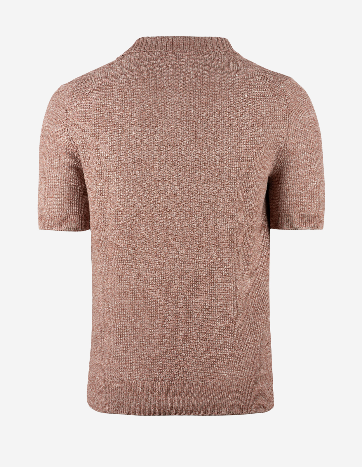 Open Polo Linne/Bomull Rost Orange