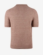 Open Polo Linne/Bomull Rost Orange