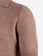 Open Polo Linne/Bomull Rost Orange