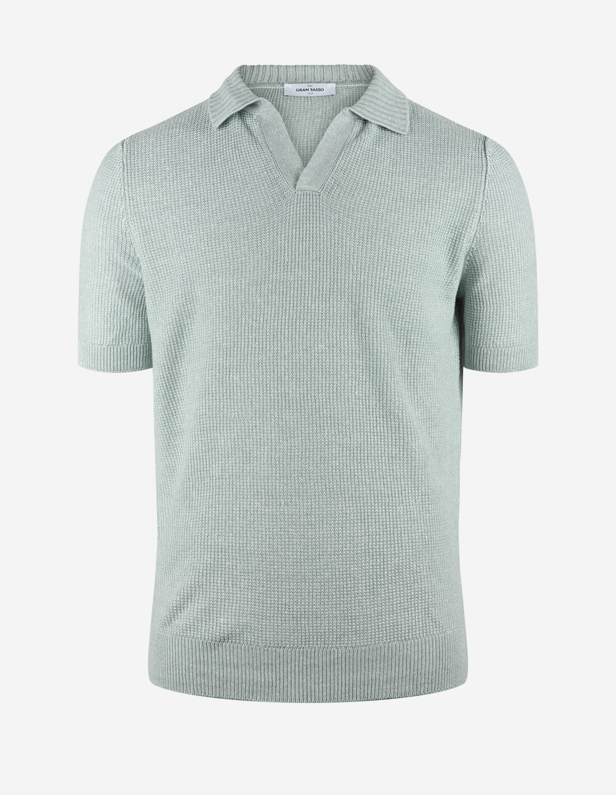 Open Polo Linne/Bomull Turkos