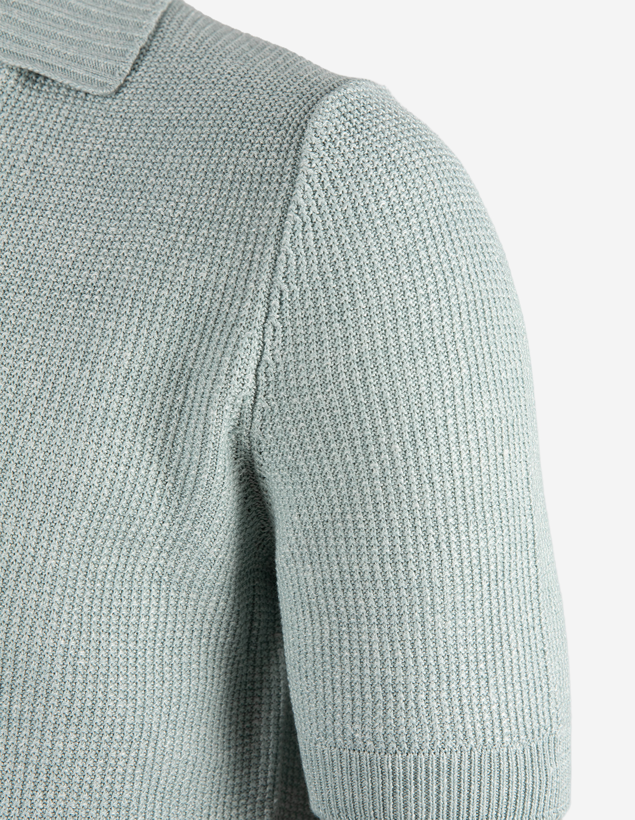 Open Polo Linne/Bomull Turkos