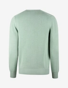 Rundhals Chunky Tröja Bomull Ljusgrön