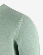 Rundhals Chunky Tröja Bomull Ljusgrön