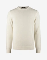 Rundhals Chunky Tröja Bomull Benvit