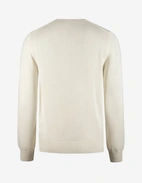 Rundhals Chunky Tröja Bomull Benvit