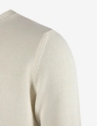 Rundhals Chunky Tröja Bomull Benvit