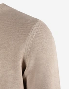 Rundhals Chunky Tröja Bomull Beige