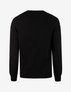 Rundhals Chunky Tröja Bomull Svart