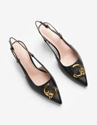 C-Me Slingback Läder Svart