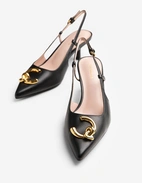 C-Me Slingback Läder Svart