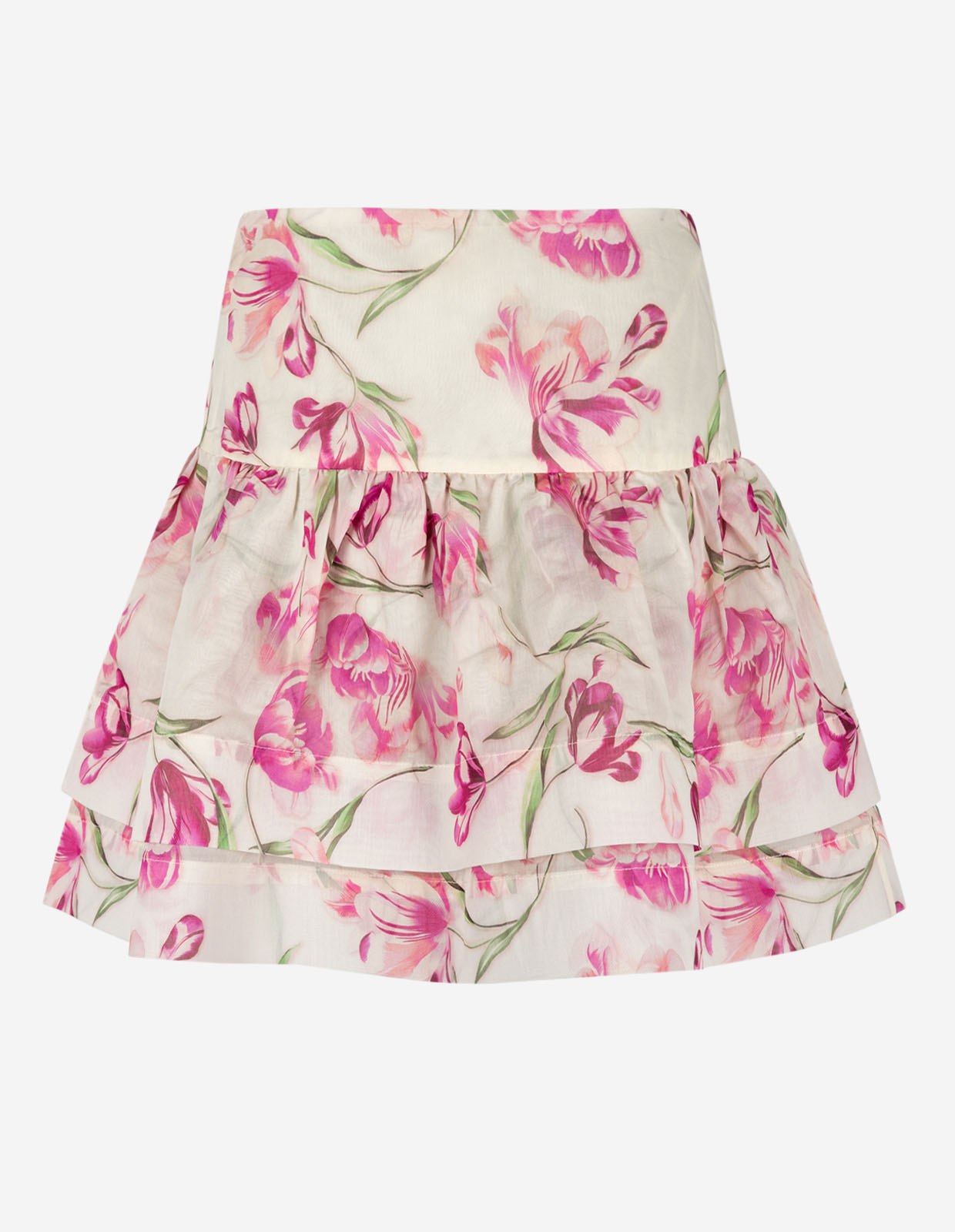 Fantine Minikjol Vit/Rosa Blommig