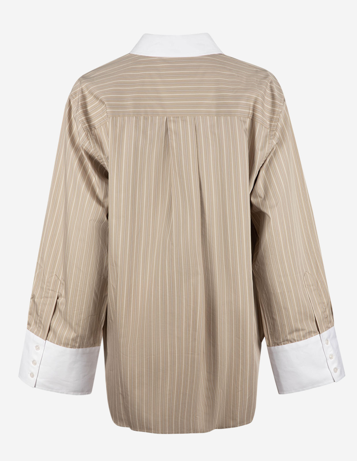 Klassisk Skjorta Beige Randig