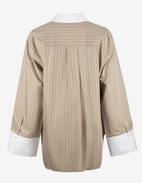 Klassisk Skjorta Beige Randig