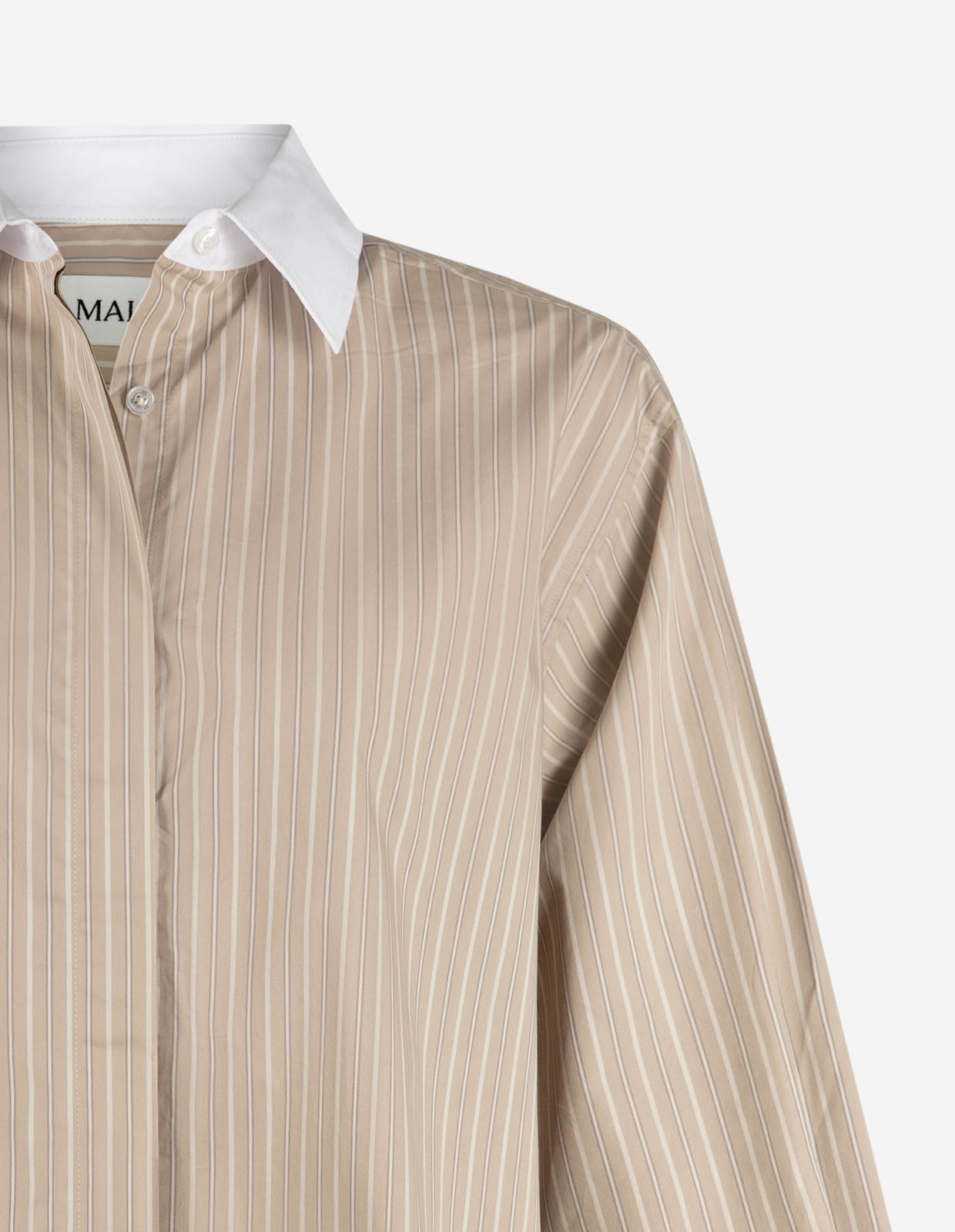 Klassisk Skjorta Beige Randig