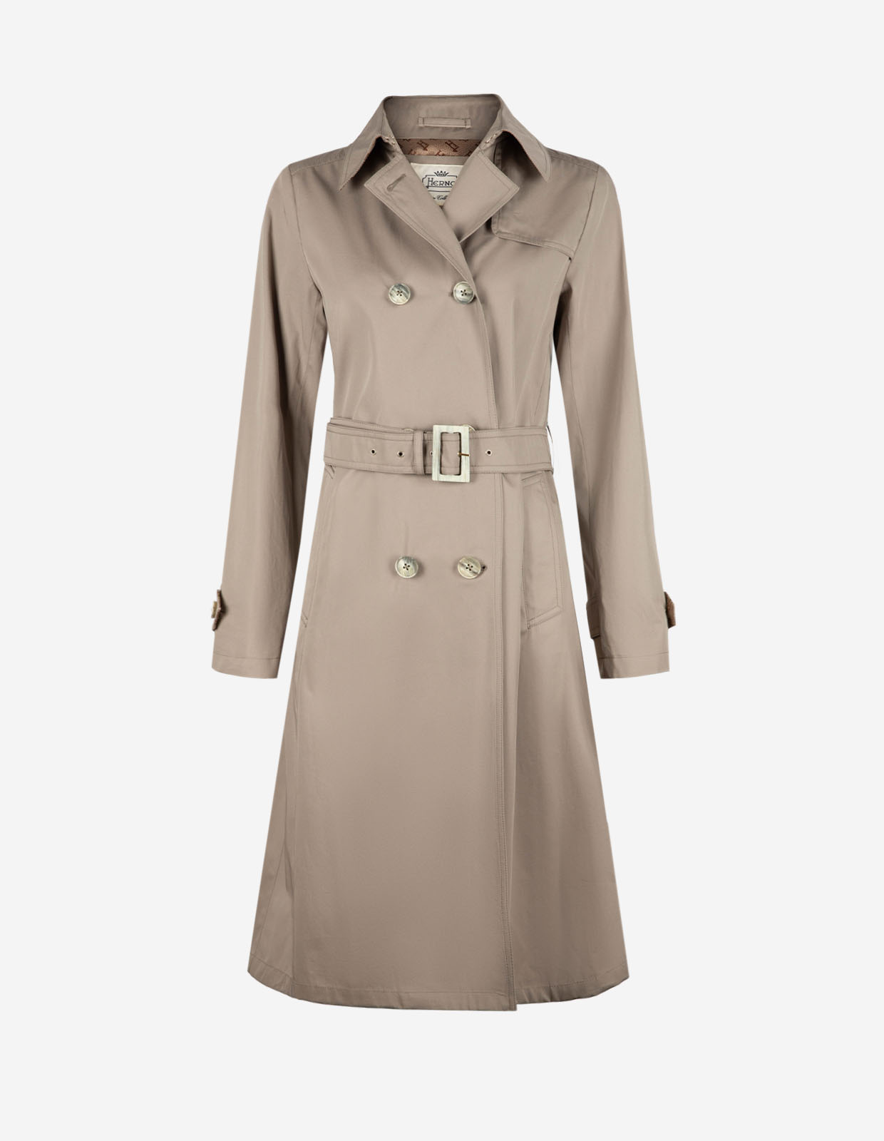 Lungo Trenchcoat Mörkbeige