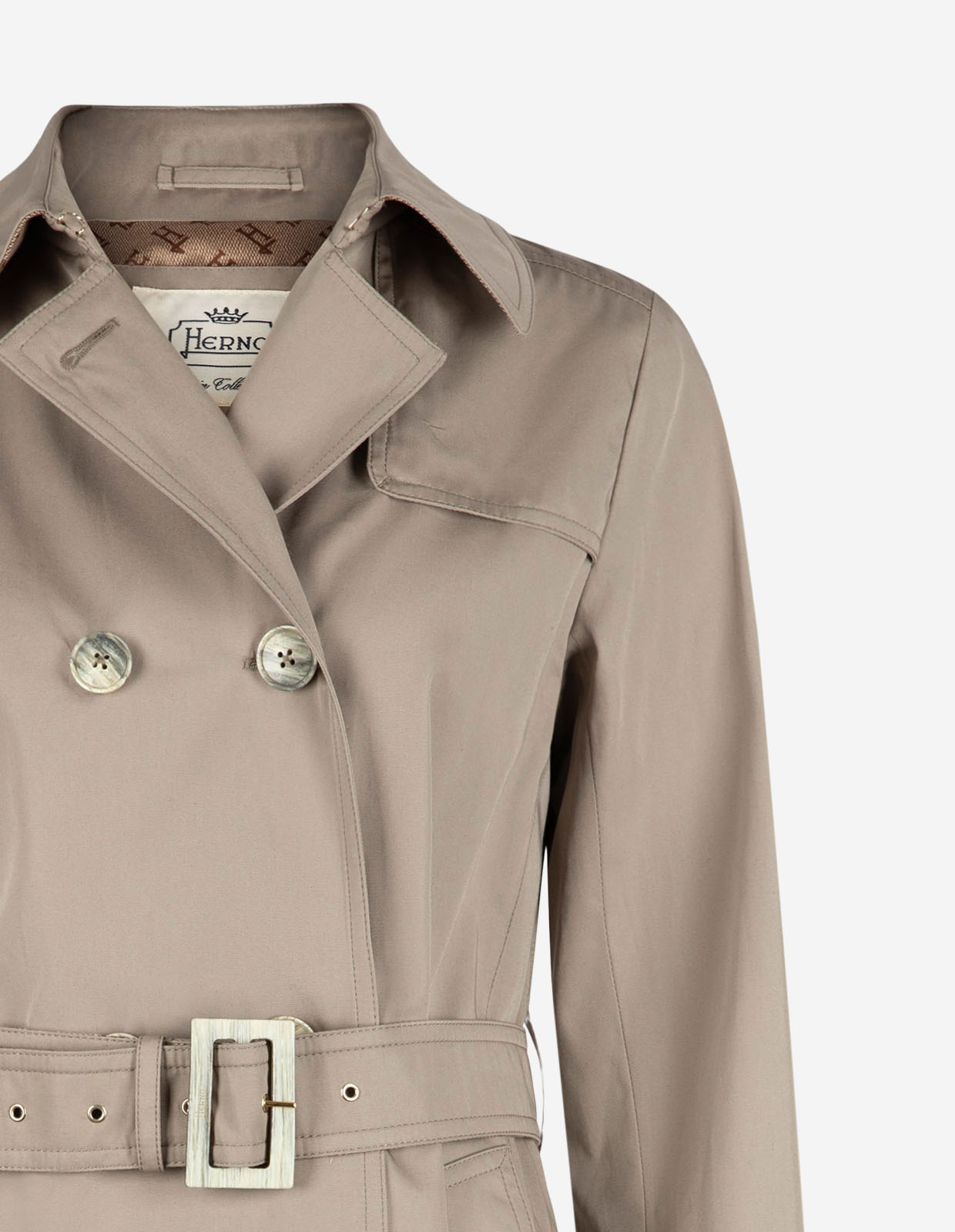 Lungo Trenchcoat Mörkbeige