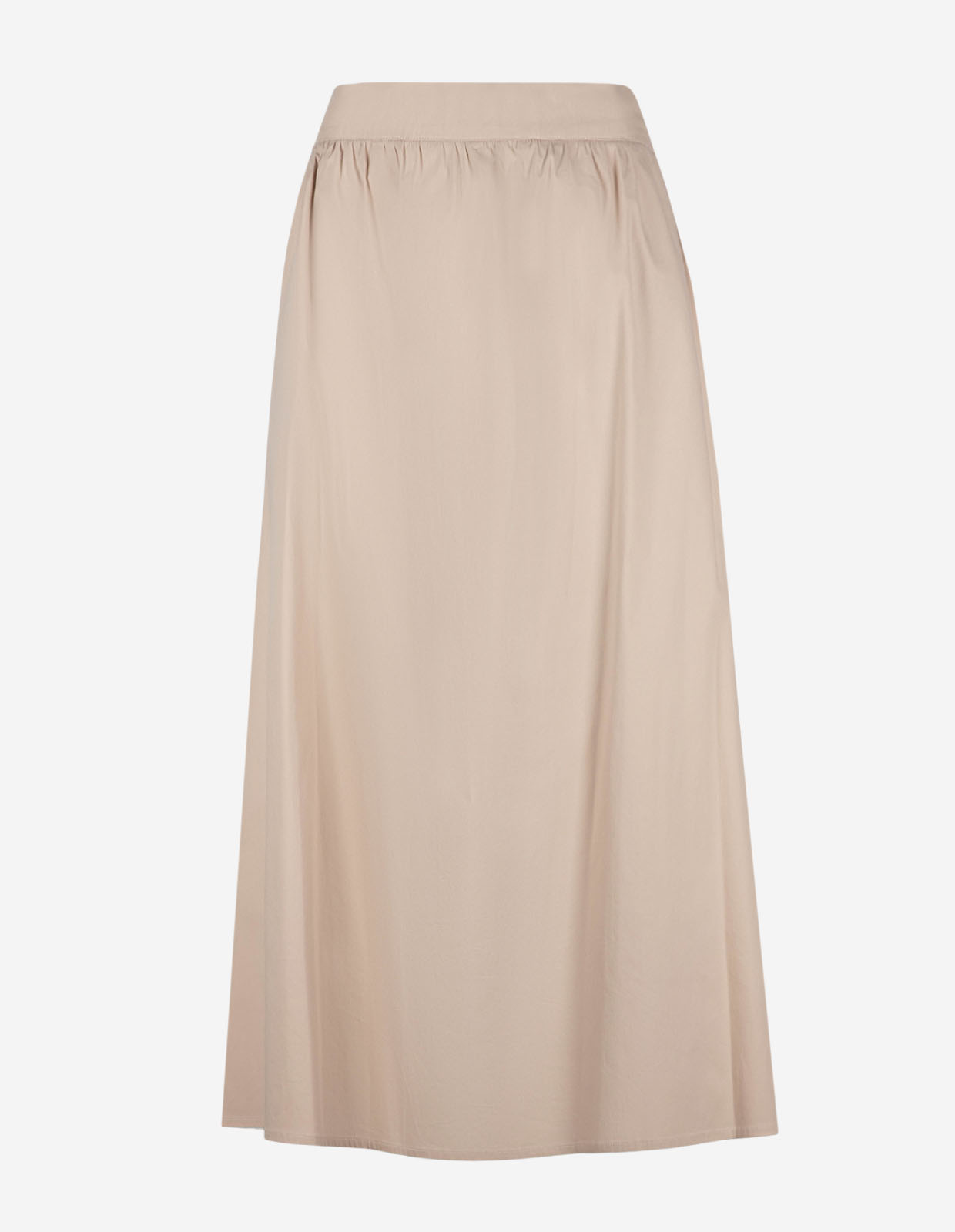 Poplin Kjol Ljusbeige