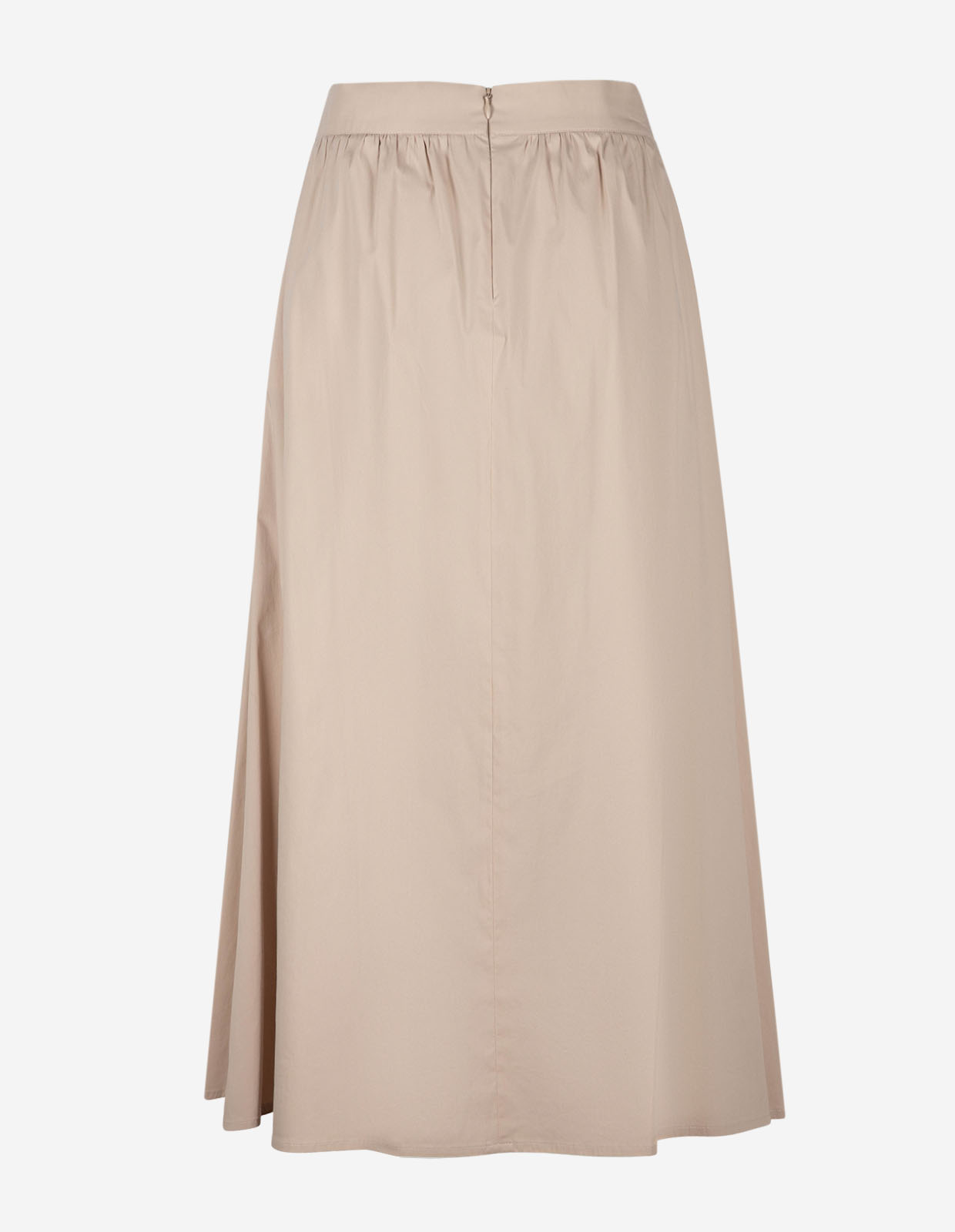 Poplin Kjol Ljusbeige
